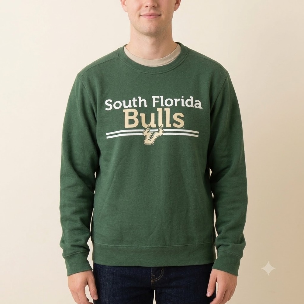 South Florida Bulls Sweatshirt Youth S 4–6 Green Rivalry Threads NCAA